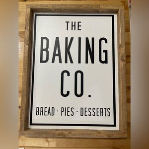 The Baking Co Wood Sign
